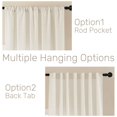 thumbnail image 3 of Juego de cortinas Joydeco de lino con 2 paneles, 100 x 240 cm, color marfil, para sala de estar, 3 of 7