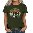thumbnail image 4 of Kayannuo Womens Tops Shirts for Women Valentine's Day 1984 Vintage Shirt For Women 40th Birthday Gifts 1984 Birthday Gifts Idea Retro Short Sleevel T Shirts Party Tops Funny Tees, 4 of 4