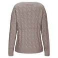 thumbnail image 6 of GigrtiJin Women's V-Neck Knitted Sweater Long Sleeve Casual Solid Color Sweater Blouse Warm Comfy Pullover Tops, 6 of 6