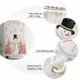 thumbnail image 5 of Hokiten Shower Curtain, Pink Snowman, Fabric Shower Curtains for Bathroom, Christmas Blush Pine Tree Snowflake Bath Curtain Waterproof Bathtub Curtains with 12 Hooks, Extra Long 72" x 96", 5 of 7