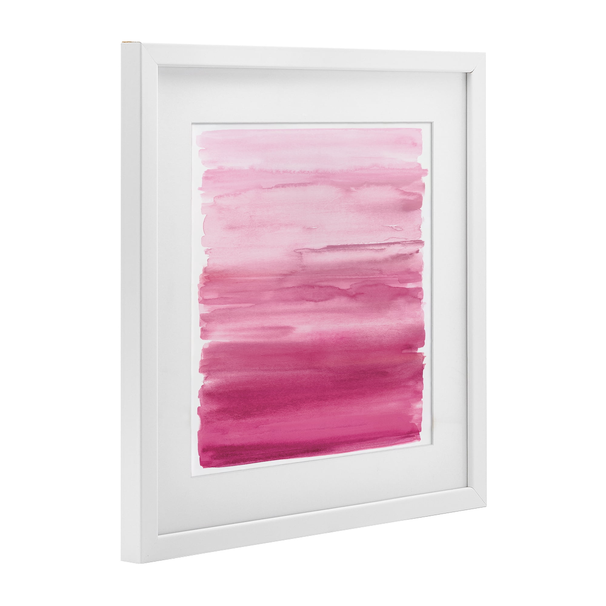 Stupell Industries Gradient Pink Blush White Framed Print Under Glass, design by Allie Corbin