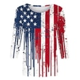 thumbnail image 5 of Lorytime Summer Tops for Women Fourth of July Tops Stars and Stripes Outfits Lorytime 3/4 Sleeve Holidays Clothes, 5 of 5