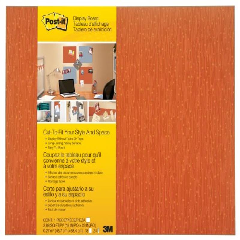 Post-it Cut-to-Fit Display Board 18 X 23-Inches Tangelo Color With 2 ...