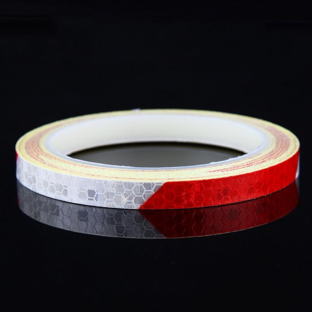 RUNROTOO Bike Reflective Decals 5Pcs White Reflective Tape for Cyclists in Foggy Weather