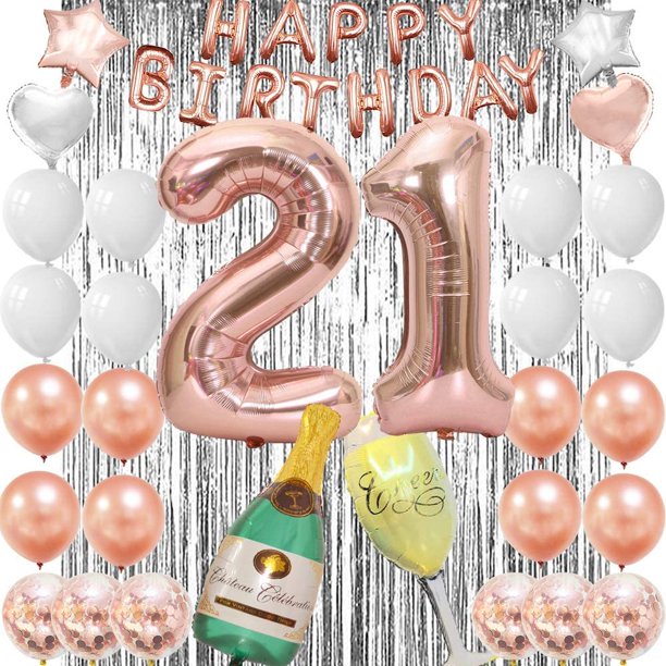 21st Birthday Decorations Rose Gold 21 Birthday Party Supplies 21st Birthday Balloons For Her For 21st Birthday Party Walmart Com 21st Birthday Decorations Rose Gold 21 Birthday Party Supplies 21st Birthday Balloons For Her For 21st Birthday Party Walmart Com