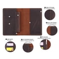 thumbnail image 3 of Funda Cuero Cuaderno Field Notes, Funda Cuero Hecha Mano Moleskine Cahier, Funda Cuero Portaplumas Cuaderno 3.5x5.5 - Café, 3 of 3