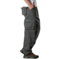 thumbnail image 7 of DPTALR Men's Solid Color Multiple Pockets Casual Loose Cargo Pants,Dark Gray,Big and Tall Men 29, 7 of 7