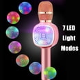 thumbnail image 3 of Amdohai Wireless Karaoke Microphone Condenser Portable Monitoring Mic for Kids with LED Light Effects, 3 of 7