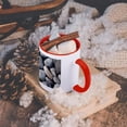 thumbnail image 5 of 3dRose, Image of Large Dry beach pebbles - Little stones Natural rocks nautical grey gray brown nature, 15oz Two-Tone Red Mug, 5 of 7