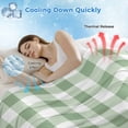 thumbnail image 3 of Sage Green Buffalo Plaid Cooling Blanket,Lightweight Breathable Summer Throw Blanket with Double Sided Cold Effect,Green White Checkered Farmhouse Picnic Blankets Bed Sheet for Hot Sleepers 60"x80", 3 of 8