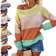 thumbnail image 4 of Prendas De Punto Para El Hogar, Jersey De Mujer Transpirable Con Cuello Redondo Y Hombros Descubiertos Suave A Juego Gratis Para Citas ANGGREK Amarillo L, 4 of 5