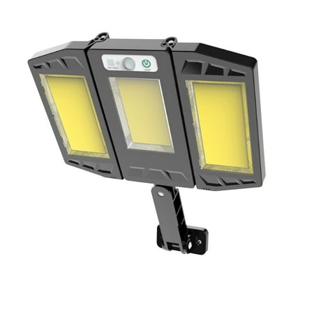 

hoksml Christmas Clearance Deals Solar Street Light IP65 Waterproof Dusk To Da-wn With Motion Sensor LED Security Flo-od Light For Parking Lot Remote Control With 3 COB Lamp Beads