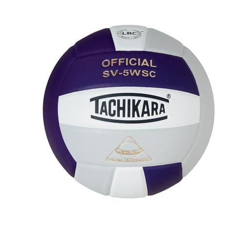 Tachikara Indoor Volleyball SensiTec, Purple/White/Silver Gray
