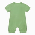 thumbnail image 4 of KPOPLK Newborn Unisex Jumpsuit Romper Soft Bodysuit One-Piece Short Sleeve Letter Print Clothes for 3M 6M 9M 12M 18M 24M Size 0-3 Months,Green, 4 of 4
