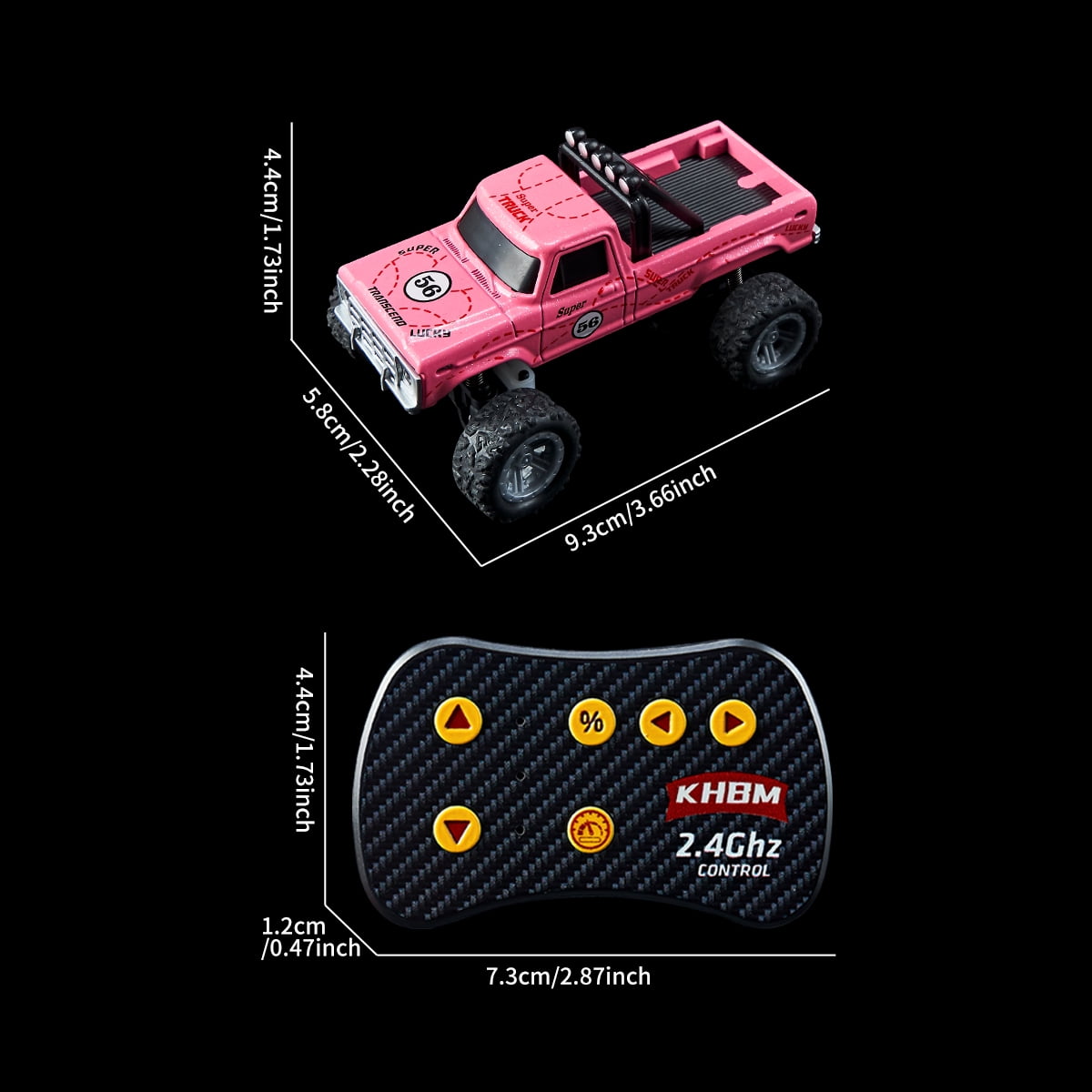 Mini Alloy RC Off - Road Trucks，2.4G Remote Control, Cool Lighting & 3 - Gear Power Adjustment，Kids' Racing Toy Cars