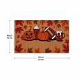 thumbnail image 2 of Fall Pumpkin Welcome Doormat 31.5x19.7 Inch, Imitation Coir Outdoor Rug with Harvest Leaves Design, Seasonal Entry Mat for Front Door Porch Patio, 2 of 5