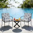 thumbnail image 7 of Outdoor Patio Cushion Covers 4 Pack Grey Leaf Patio Chair Cushion Covers with Ties and Zipper Waterproof Outdoor Seat Cushion Covers for Patio Furniture 20"x18", 7 of 7