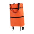 thumbnail image 3 of Bolsa de Compras con Ruedas Strade Fareast Limited Bolsa de Mano Plegable Tela Oxford Naranja, 3 of 8