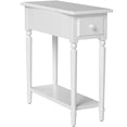 thumbnail image 2 of Leick Coastal Notions Table d'Appoint en Bois avec Tablette, Blanc Orchidée, 2 of 2