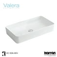 thumbnail image 3 of Karran Usa Vc-506 Valera 24-1/4" Rectangular Vitreous China Vessel Bathroom Sink - White, 3 of 5