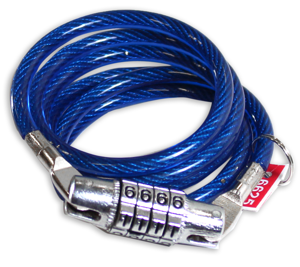 4Digit Combination Lock 32" Steel Cable (Hawk LOCK07800) Walmart