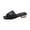 Black, variant on Dressy Flat Sandals for Women, Mesh Chunky Heels, Womens Slip On Walking Shoes, Women Summer Sandals, Women's Mesh Block Heel Slide Sandals - Square Toe Glitter Heel Mules for Summer, Gold 8