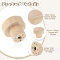 thumbnail image 3 of Uxcell 6 Pack Perilla de Cajón Redonda de Madera, 1 1/8" Diámetro Perillas Redondas Planas de Madera con Tornillos para Cajón de Muebles Armario, 3 of 6