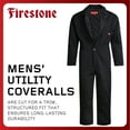 thumbnail image 2 of Firestone Mens Coveralls - Water Resistant Twill Workwear Durable Utility Jumpsuit with Quilted Lining, 2 of 7