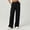 Black, variant on Baggy Pants Linen Trousers Women High Waiste Elastic Wide Leg Work Pants Stretchy Pleated Pull On Dress Trousers Business Casual Loose Pants with Pockets for Office and Daily Black 3X