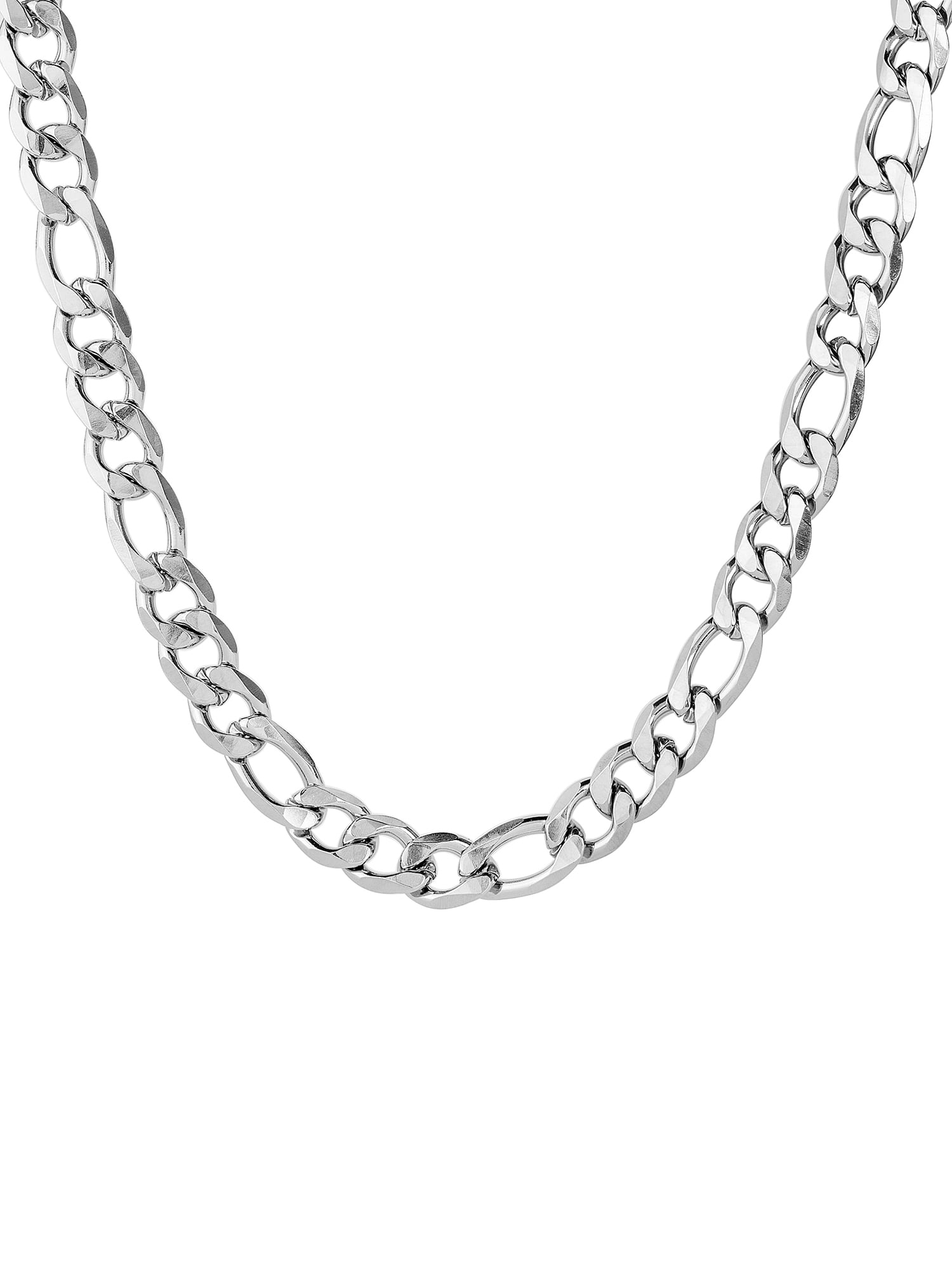 3-12MM Mens Women's Silver Stainless Steel Figaro Chain Necklace 18"-36" Jewelry 
