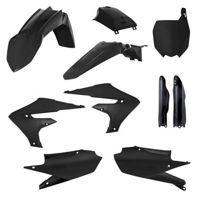 Acerbis Full Plastic Kit With Tank Cover Black - Fits: Yamaha YZ250F