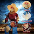 thumbnail image 3 of Esqueletos de Banjo animados para decoración de Halloween, esqueleto brillante de terror con ojos iluminados para interiores y exteriores, decoración de fiesta de Halloween, 3 of 4