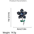 thumbnail image 5 of Crystal Flower Brooch Pin for Women Cubic Zirconia Floral Lapel Pin Corsage Badge Scarf Buckle for Cloth Dress Suit Accessories Jewelry, 5 of 5