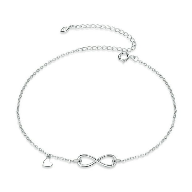 Minnieouse Tobillera ajustable portátil para hombre y mujer, tobilleras con colgante de corazón en forma de 8 para viajes y senderismo, decoración para Ropa, zapatos y accesorios Miscelánea Minnieouse AP018633-00
