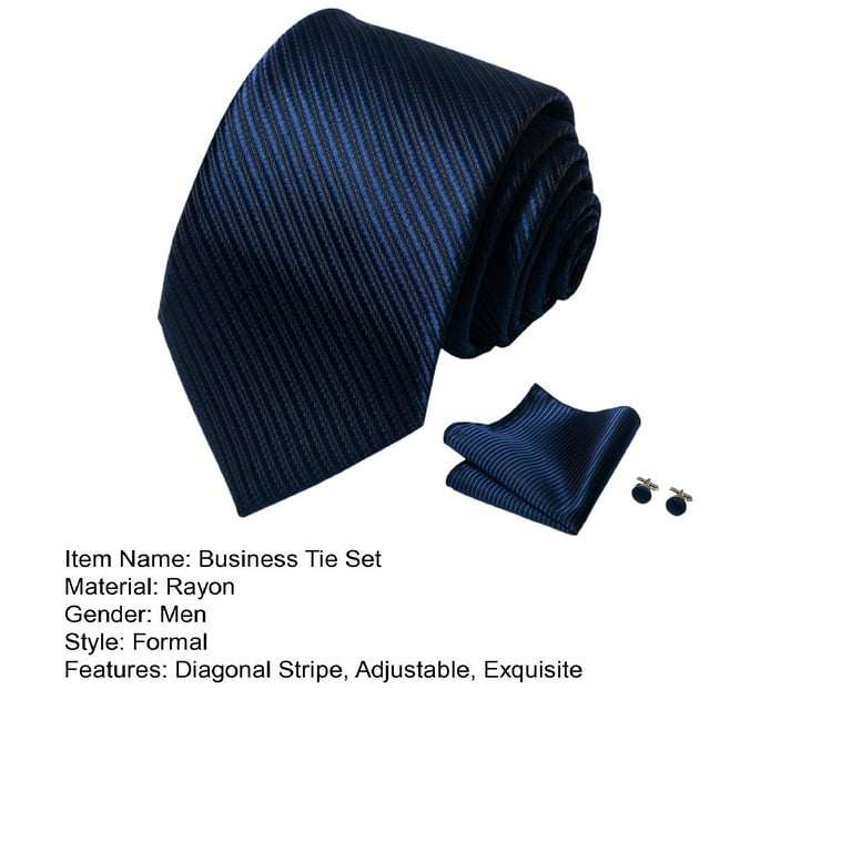 Tie Set Gift Box For Men Luxury Tie Pocket Square Cufflink Tie