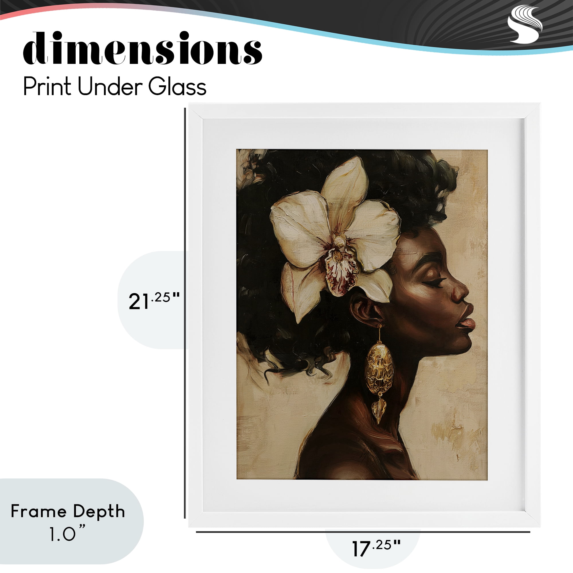 Stupell Industries Orchid Majesty Portrait White Framed Print Under Glass, design by Svetlana Aleynikova
