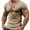 Khaki, variant on Men's Vintage Lace-Up V Neck Muscle T-Shirt Short Sleeve Casual 2025 Summer Slim Fit Pullover Fashion Tee Shirts