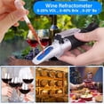 thumbnail image 3 of 3-in-1 Grape Wine Refractometer 0-25% Alcohol 0-40% Brix 0-25°Baume' Tester Concentration Meter with ATC for Brewing Winemaking - CARTON BOX, 3 of 7