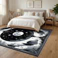thumbnail image 3 of ODIKA 6'x9' Ultra-Soft Area Rug, Gothic Witchy Haul Mystical Symbols Arcane Stars Moons Corridor None Washable, Bare feet friendly, Silk-Touch for Guest Room, Bedroom, 3 of 7