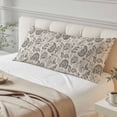 thumbnail image 4 of Grey Paisley Body Pillow Covers 20"x60", Boho Flower Botanical Leaf Branch Soft Brushed Microfiber Breathable Throw Pillow Covers, Decorative Pillowcase with Zipper for Couch Sofa Bedroom Living Room, 4 of 9