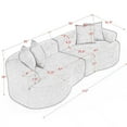 thumbnail image 6 of Modern Cloud 4-Seater Sectional Curved Sofa, Minimalist Compression Living Room Couch, No Assembly Needed, Chenille (Beige), 6 of 11