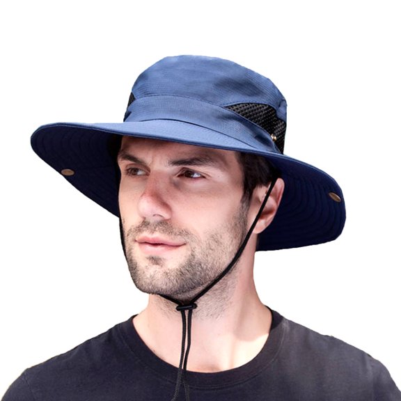 Sun Hats for Men/Women, Wide Brim Bucket Hat Waterproof Breathable Packable Boonie Hat for Fishing UPF 50 UV Protection