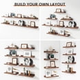 thumbnail image 6 of Floating Picture Ledge Shelves for Wall Set of 8, 16 Inch Solid Wood Wall Shelves with Lip Long Large Nursery Book Shelf for Toys Storage Kids Bookshelf Wall Mounted Living Room Bedroom Decor Frames, 6 of 11