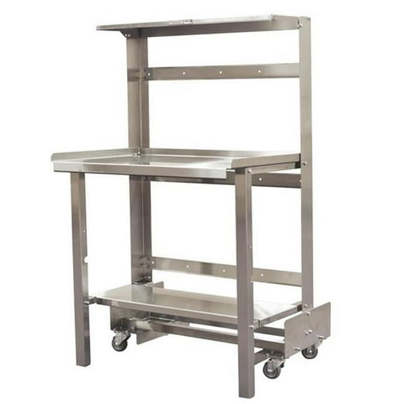 Prairie View RTW246048C Stainless Steel Mobile Retractable Prep Station - 60 x 24 x 48 in.