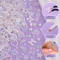 150 PCS 3D Nail Charms Butterfly Bow Star Heart Bear Shiny Jewels with