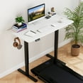 thumbnail image 4 of Costway 48" x 24" Electric Standing Desk with LED Display 2 Memory Height Settings for Home White+Black, 4 of 9