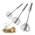 thumbnail image 5 of Apehuyuan 3 Pack Whisk Egg Stainless Steel Set 8"10"12" for Cooking Kitchen Strong Handles Balloon Wire Egg Beater for Stirring, Blending and Beating(12'' hand push), 5 of 8