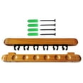 thumbnail image 3 of Estante de madera para tacos de billar, estantes de pared para tacos de billar resistentes 6 clips para tacos convenientes con Marrón Zulema Soporte para tacos de billar, 3 of 8