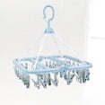 thumbnail image 3 of 36 Clips Folding Clothes Hanger Children Adults clips hanger; clothes Clothes Dryer Windproof Socks Underwear Plastic Drying Rack, 3 of 9