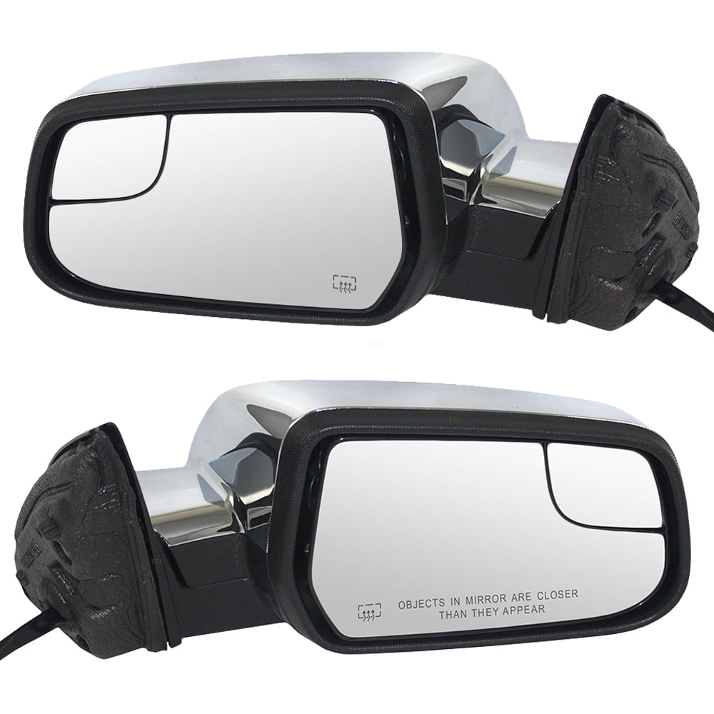 Chrome Mirror Cap Cover Upgrade Pair Set for 10 Chevy Equinox GMC Terrain